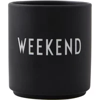 Design Letters Design Letters - AJ Favourite Porzellan Becher, Weekend / schwarz
