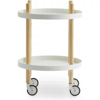 Normann Copenhagen Normann Copenhagen - Block Beistellwagen Ø 45 cm, Esche / weiß