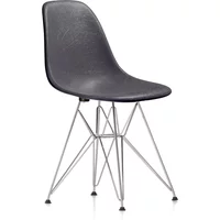 Vitra Vitra - Eames Fiberglass Side Chair DSR, verchromt / Eames elephant hide grey (Filzgleiter basic dark)