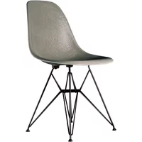 Vitra Vitra - Eames Fiberglass Side Chair DSR, basic dark / Eames raw umber (Filzgleiter basic dark)