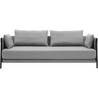 Softline Softline - Madison Schlafsofa, schwarz / Vision hellgrau (445)