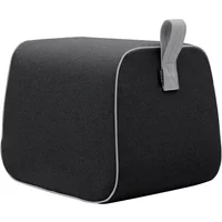 Softline Softline - Nector Hocker, Filz Melange anthrazit (610) / Keder Filz Melange grau (620)