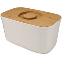 Joseph Joseph Joseph Joseph - Bread Bin Brotkorb mit Schneidebrettdeckel, Bambus / weiß