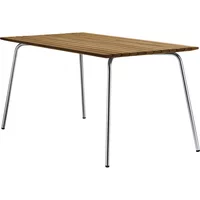 Thonet Thonet - S 1040 Gartentisch, 150 x 78 cm, Edelstahlrundrohr / Iroko (All Seasons)