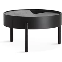 Woud Woud - Arc Couchtisch Ø 66 cm H 38 cm, Esche schwarz lackiert