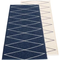 Pappelina Pappelina - Max Wendeteppich, 70 x 160 cm, dark blue / vanilla