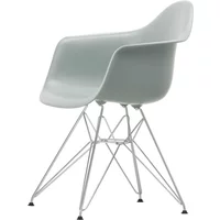 Vitra Vitra - Eames Plastic Armchair DAR RE, verchromt / hellgrau (Filzgleiter basic dark)