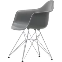 Vitra Vitra - Eames Plastic Armchair DAR RE, verchromt / granitgrau (Filzgleiter basic dark)