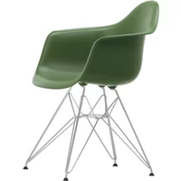 Vitra Vitra - Eames Plastic Armchair DAR RE, verchromt / forest (Filzgleiter basic dark)