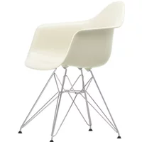 Vitra Vitra - Eames Plastic Armchair DAR RE, verchromt / kieselstein (Filzgleiter basic dark)