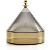 Kartell Kartell - Trullo Tischbehälter, rauchgrau / grün