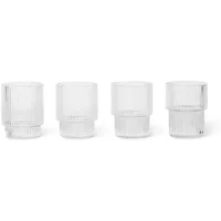 Ferm Living Ferm Living - Ripple Trinkglas small, klar (4er-Set)