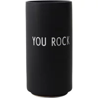 Design Letters Design Letters - AJ Favourite Porzellan Vase, You Rock / schwarz
