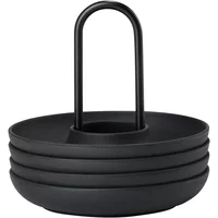 Zone Denmark Zone Denmark - Singles Eierbecher mit Halter, schwarz (4er-Set)