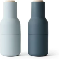 Audo Audo - Bottle Grinder Salz- und Pfeffermühlen Set, blues (Holzdeckel)