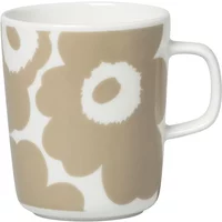 Marimekko Marimekko - Oiva Unikko Becher mit Henkel 250 ml, weiß / beige