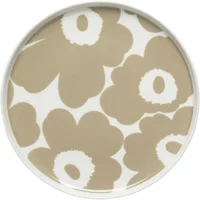 Marimekko Marimekko - Oiva Unikko Teller Ø 20 cm, weiß / beige