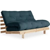Karup Karup - Roots Schlafsofa, 140 x 200 cm, Kiefer natur / petrolblau (757)
