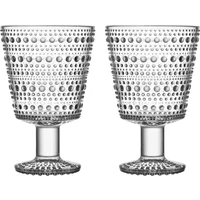 Iittala Iittala - Kastehelmi Trinkglas mit Fuß 26 cl, klar (2er-Set)