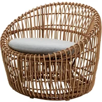 Cane-line Cane-line - Nest Round Sessel Outdoor, natur / hellgrau