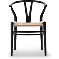 Carl Hansen & Søn Carl Hansen - CH24 Wishbone Chair, Buche soft black / Naturgeflecht