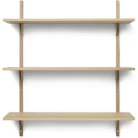 Ferm Living Ferm Living - Sector Wandregal triple, 87 cm, Eiche / Messing
