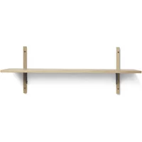 Ferm Living Ferm Living - Sector Wandregal single, 87 cm, Eiche / Messing schwarz