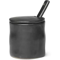Ferm Living Ferm Living - Flow Marmeladenglas mit Löffel, schwarz