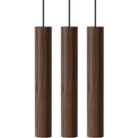 Umage UMAGE - Chimes Cluster 3 LED-Pendelleuchte, Ø 3 x 22 cm, Eiche dunkel