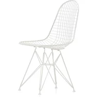 Vitra Vitra - Wire Chair DKR (H 43 cm), weiß / ohne Bezug, Filzgleiter (weiß)