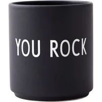 Design Letters Design Letters - AJ Favourite Porzellan Becher, You Rock / schwarz