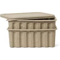 Ferm Living Ferm Living - Paper Pulp Aufbewahrungsbox, groß, braun (2er-Set)