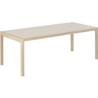 Muuto Muuto - Workshop Esstisch, 200 x 92 cm, Eiche / Linoleum warm grey