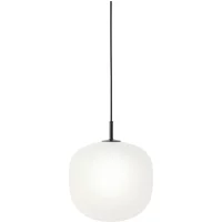 Muuto Muuto - Rime Pendelleuchte Ø 25 cm, opal / schwarz