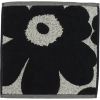 Marimekko Marimekko - Unikko Jacquard Mini-Handtuch 30 x 30 cm, baumwollweiß / dunkelblau