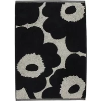 Marimekko Marimekko - Unikko Handtuch 50 x 70 cm, baumwollweiß / dunkelblau
