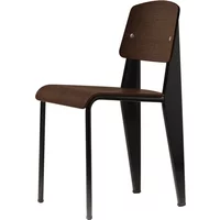 Vitra Vitra - Prouvé Standard Stuhl, Nussbaum schwarz pigmentiert / tiefschwarz (Filzgleiter)