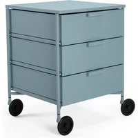Kartell Kartell - Mobil Container mit Rollen, 3 Schubladen, hellblau matt