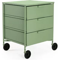 Kartell Kartell - Mobil Container mit Rollen, 3 Schubladen, hellgrün matt