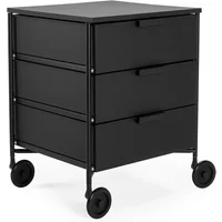 Kartell Kartell - Mobil Container mit Rollen, 3 Schubladen, schwarz matt