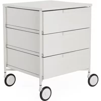 Kartell Kartell - Mobil Container mit Rollen, 3 Schubladen, weiß matt