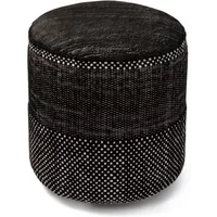 nanimarquina nanimarquina - Tres Persian Pouf, Ø 40 x H 43 cm, schwarz