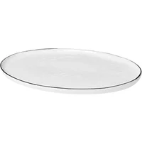 Broste Copenhagen Broste Copenhagen - Salt Servierplatte oval, 30 x 20 cm, weiß / schwarz