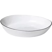 Broste Copenhagen Broste Copenhagen - Salt Servierschale, 21,8 x 24 x H 4,2 cm, weiß / schwarz