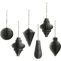 Broste Copenhagen Broste Copenhagen - Christmas Mix Deko-Anhänger, Ø 5 x H 7 cm, thyme (6er-Set)