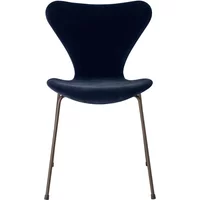 Fritz Hansen Fritz Hansen - Serie 7 Stuhl, Vollpolsterung, brown bronze / Velvet Belfast mitternachtsblau