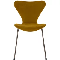 Fritz Hansen Fritz Hansen - Serie 7 Stuhl, Vollpolsterung, brown bronze / Velvet Belfast zartes ocker