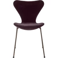 Fritz Hansen Fritz Hansen - Serie 7 Stuhl, Vollpolsterung, brown bronze / Velvet Belfast pflaume dunkel