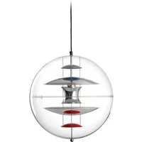 Verpan Verpan - VP Globe Pendelleuchte Ø 40 cm, Aluminium / klar