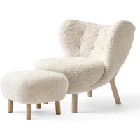 &Tradition &Tradition - Little Petra VB1, Incl. Pouf ATD1, Eiche geölt / Schaffell Moonlight